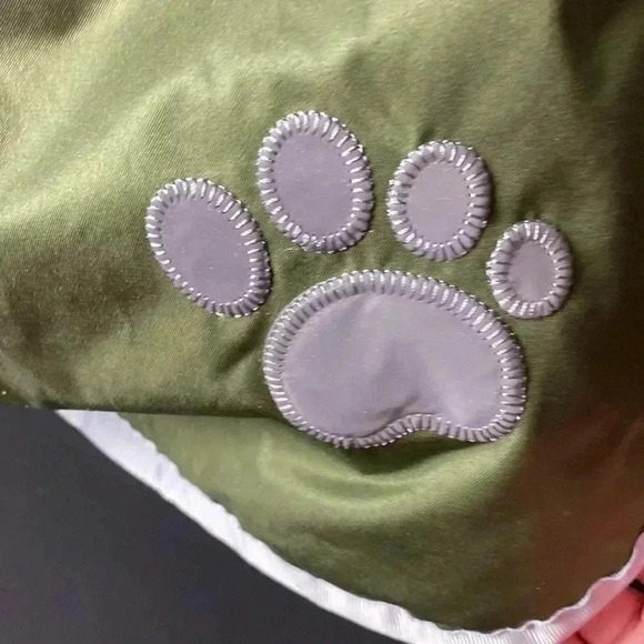 LARGE DOG  REFLECTIVE RAIN JACKET  PLAID FLANNEL LINING 2 HOOK AND LOOP CLOSE - Picture 3 of 10